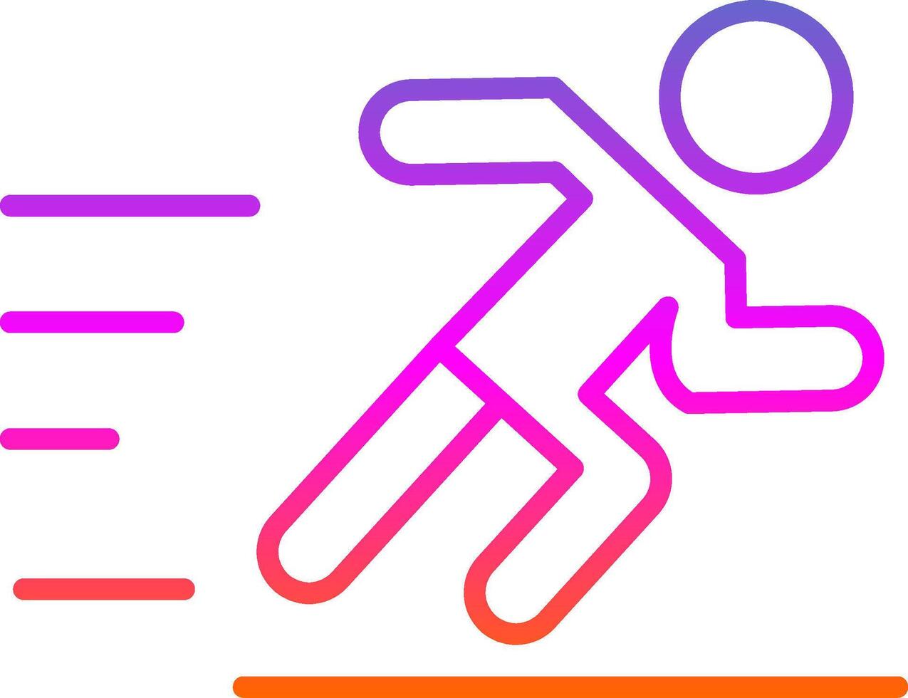 Jogging Line Gradient Icon Design vector