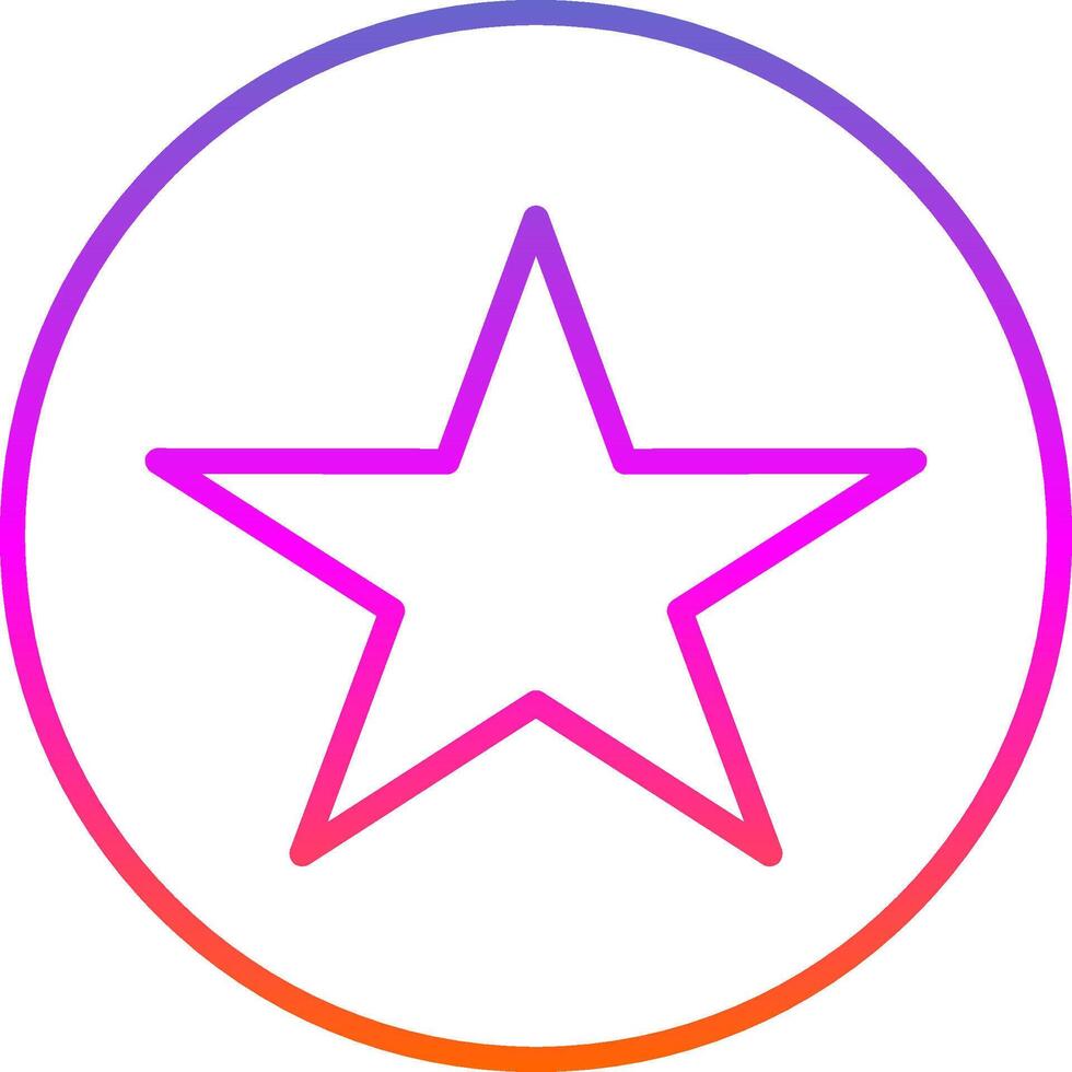 Star Line Gradient Icon Design vector