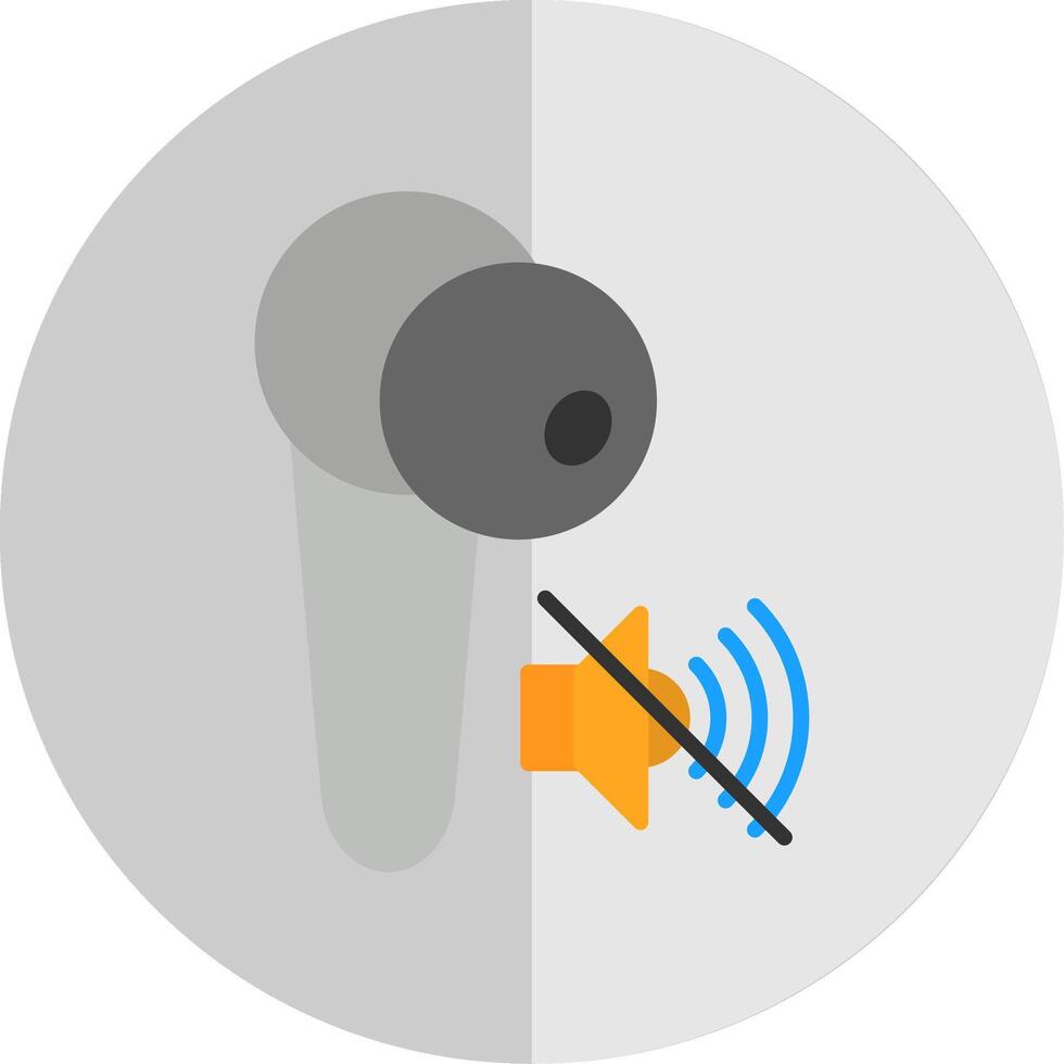Earbud Flat Scale Icon Design vector