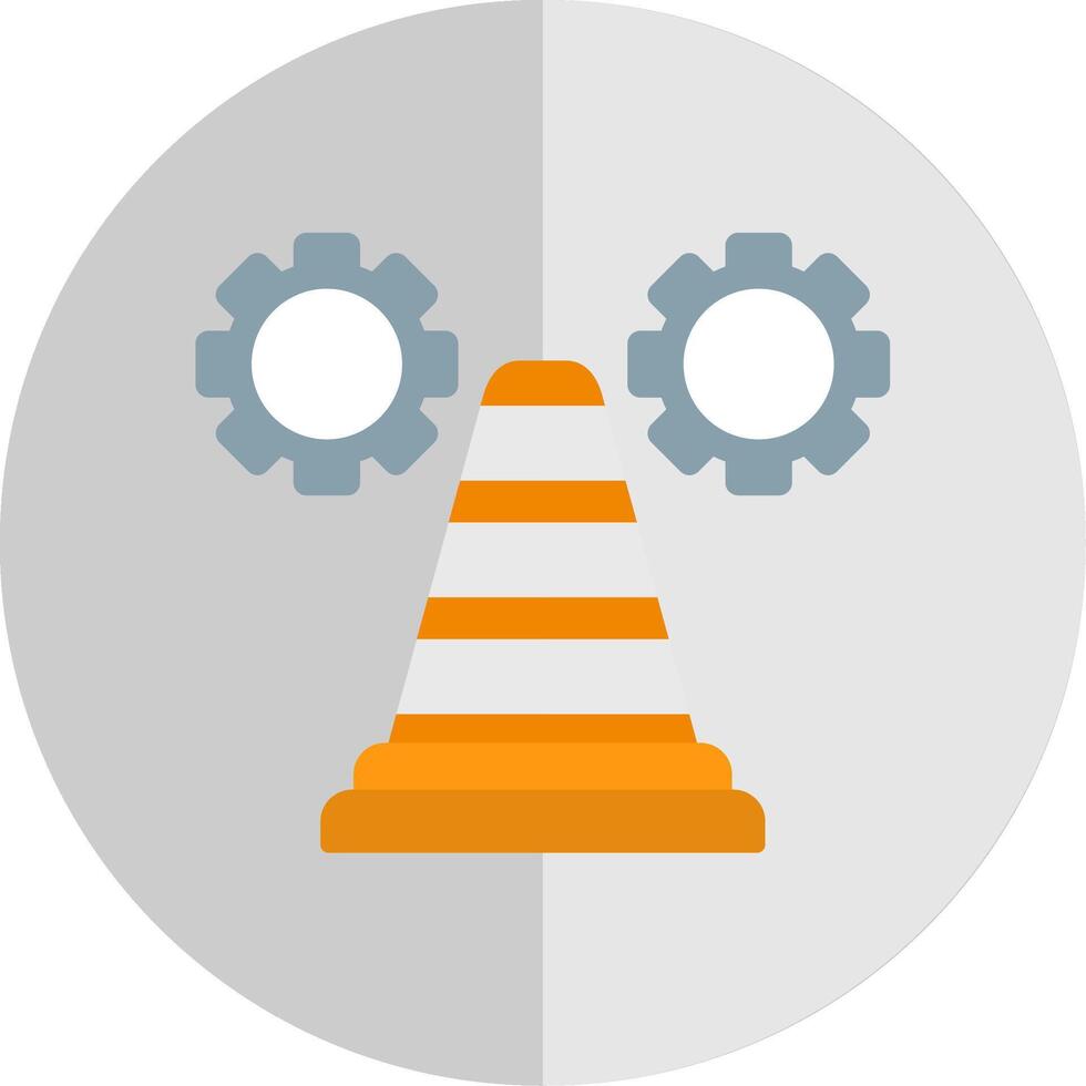 Traffic Cone Flat Scale Icon Design vector