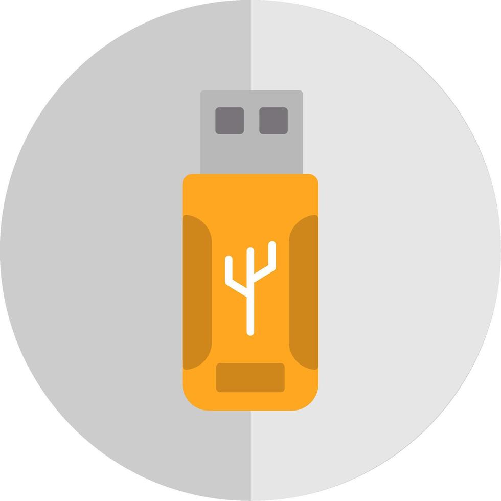 Flash Drive Flat Scale Icon Design vector