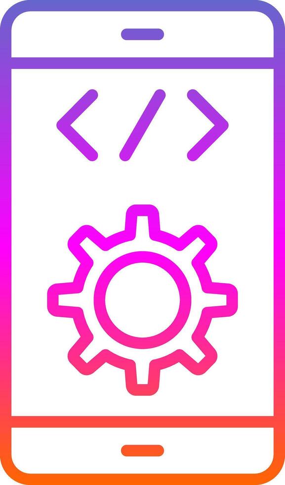 Software Development Line Gradient Icon Design vector