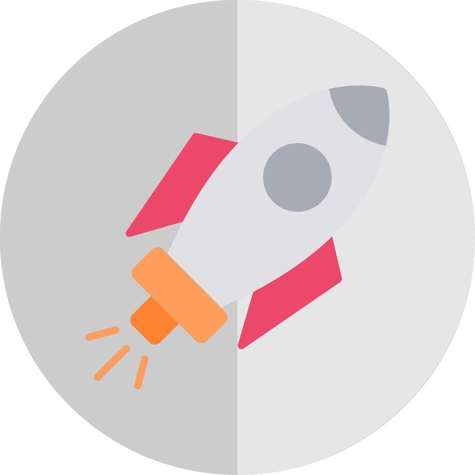 Space Ship Flat Scale Icon Design vector