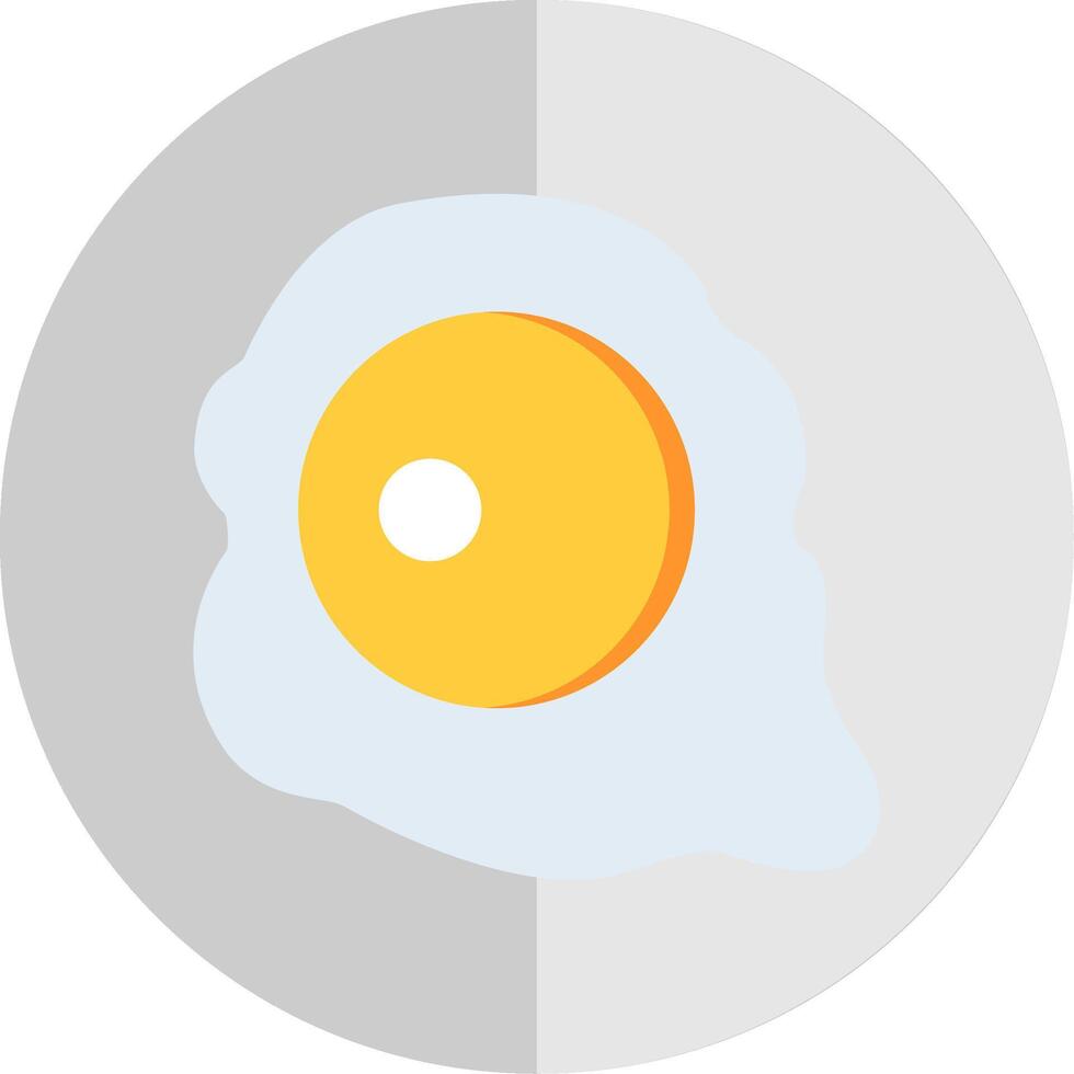 Fried Egg Flat Scale Icon Design vector