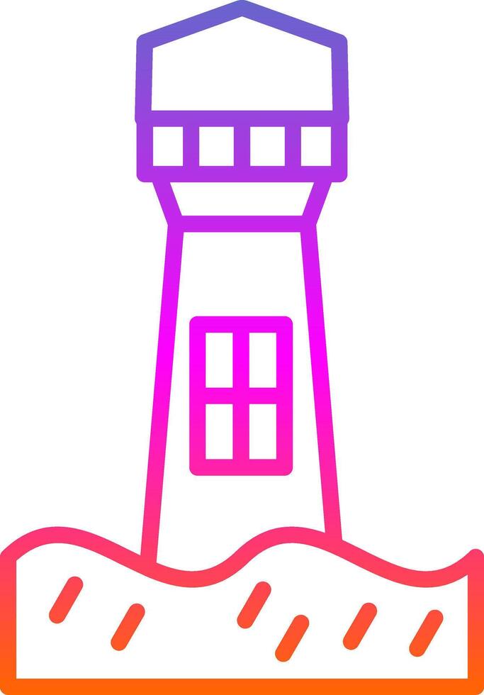 Lighthouse Line Gradient Icon Design vector