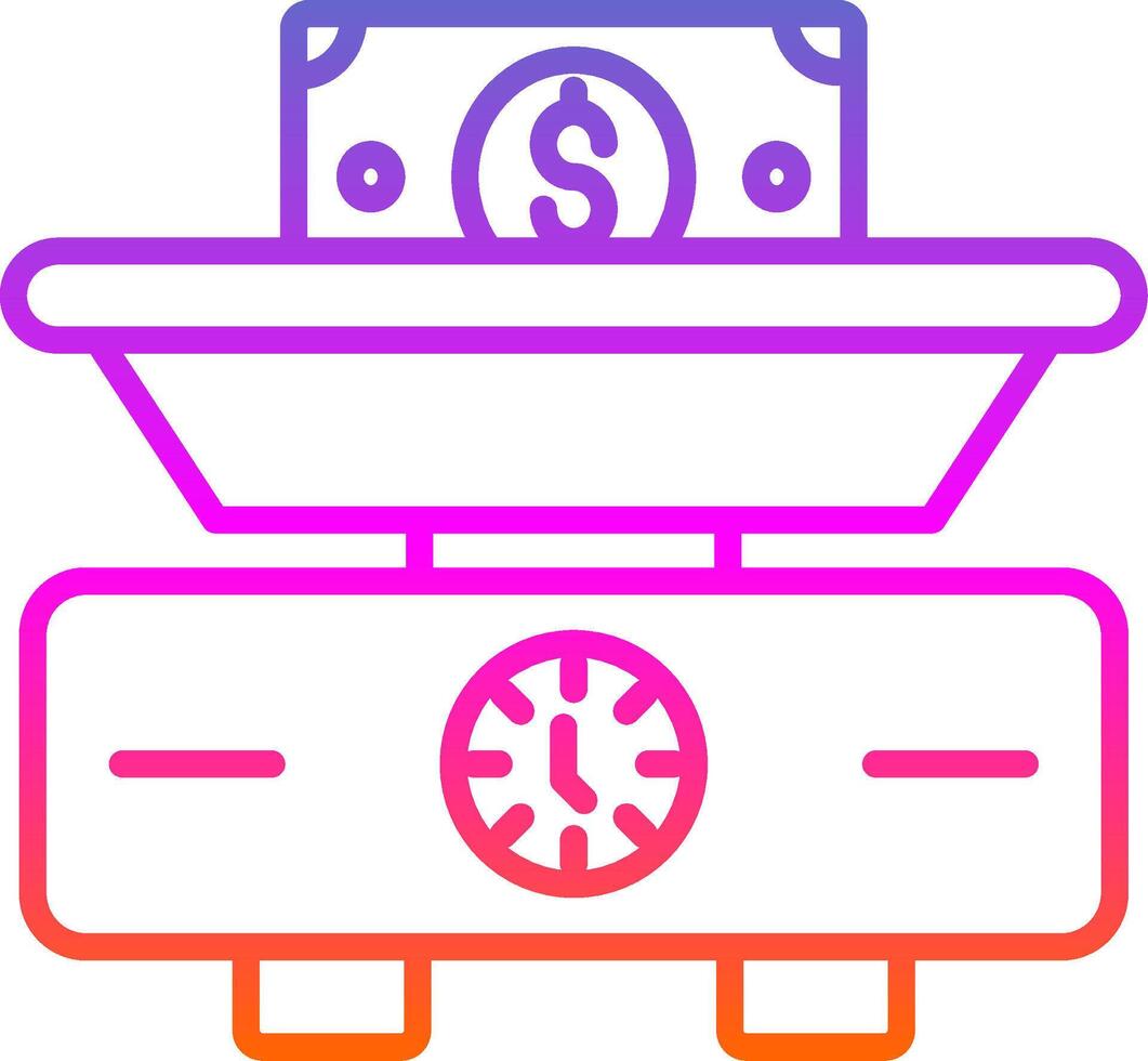 Weighing Scale Line Gradient Icon Design vector