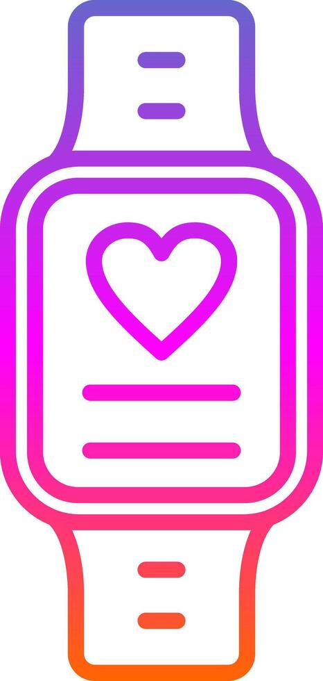 Watch Line Gradient Icon Design vector
