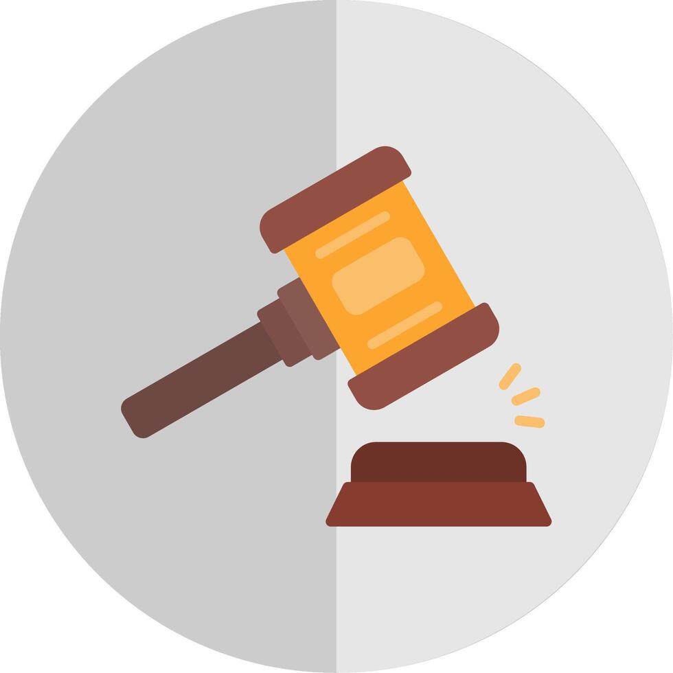 Auction Flat Scale Icon Design vector