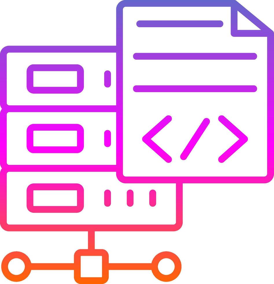 Programming Language Line Gradient Icon Design vector