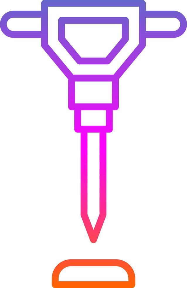 Hand Saw Line Gradient Icon Design vector