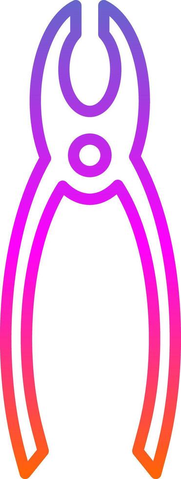Pliers Line Gradient Icon Design vector