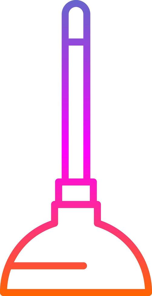 Plunger Line Gradient Icon Design vector