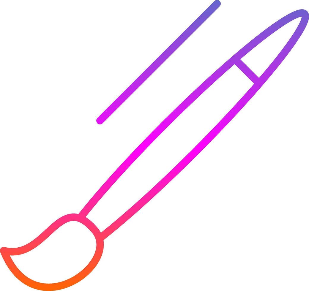 Paint Brush Line Gradient Icon Design vector