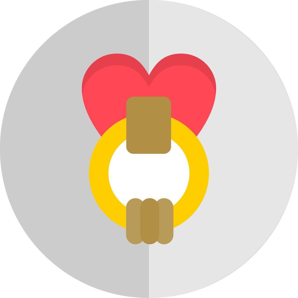 Door Knocker Flat Scale Icon Design vector