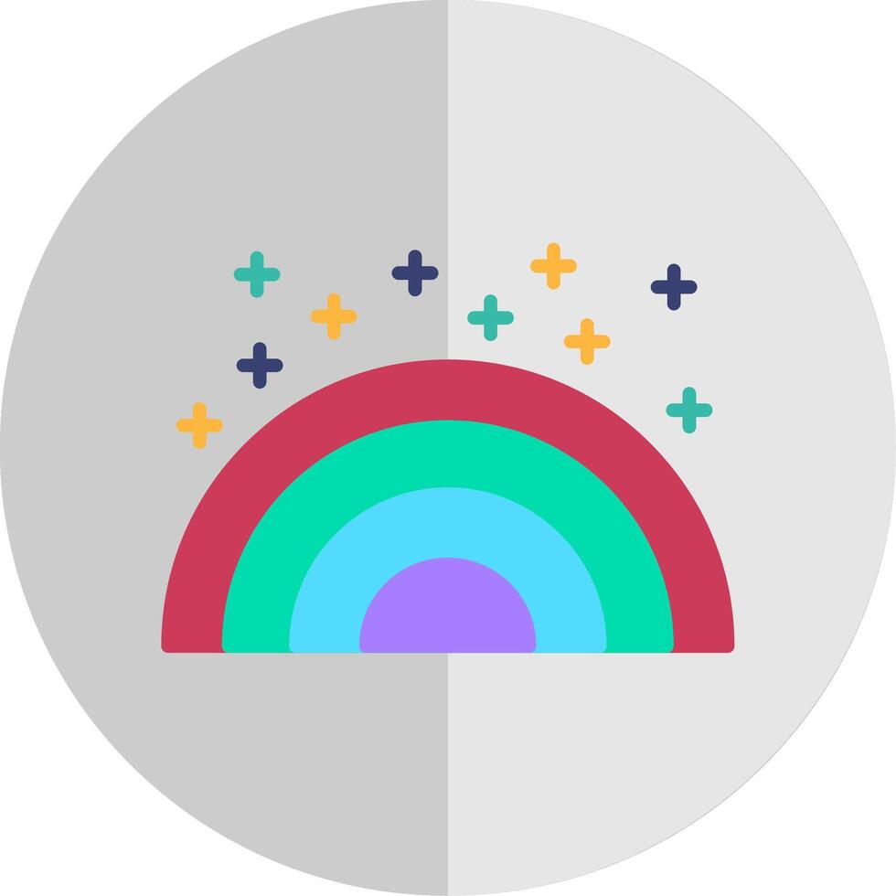 Rainbows Flat Scale Icon Design vector