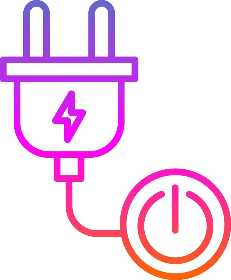 Power Button Line Gradient Icon Design vector