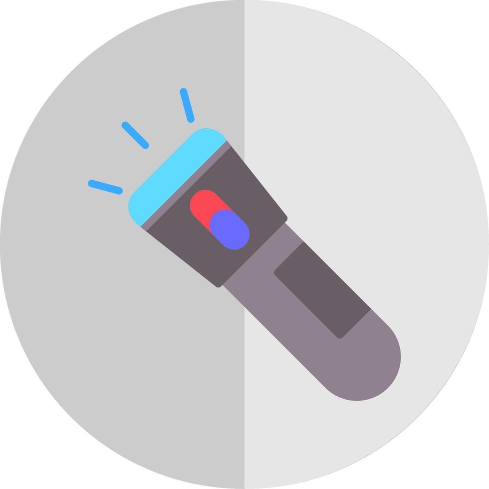 Torch Flat Scale Icon Design vector