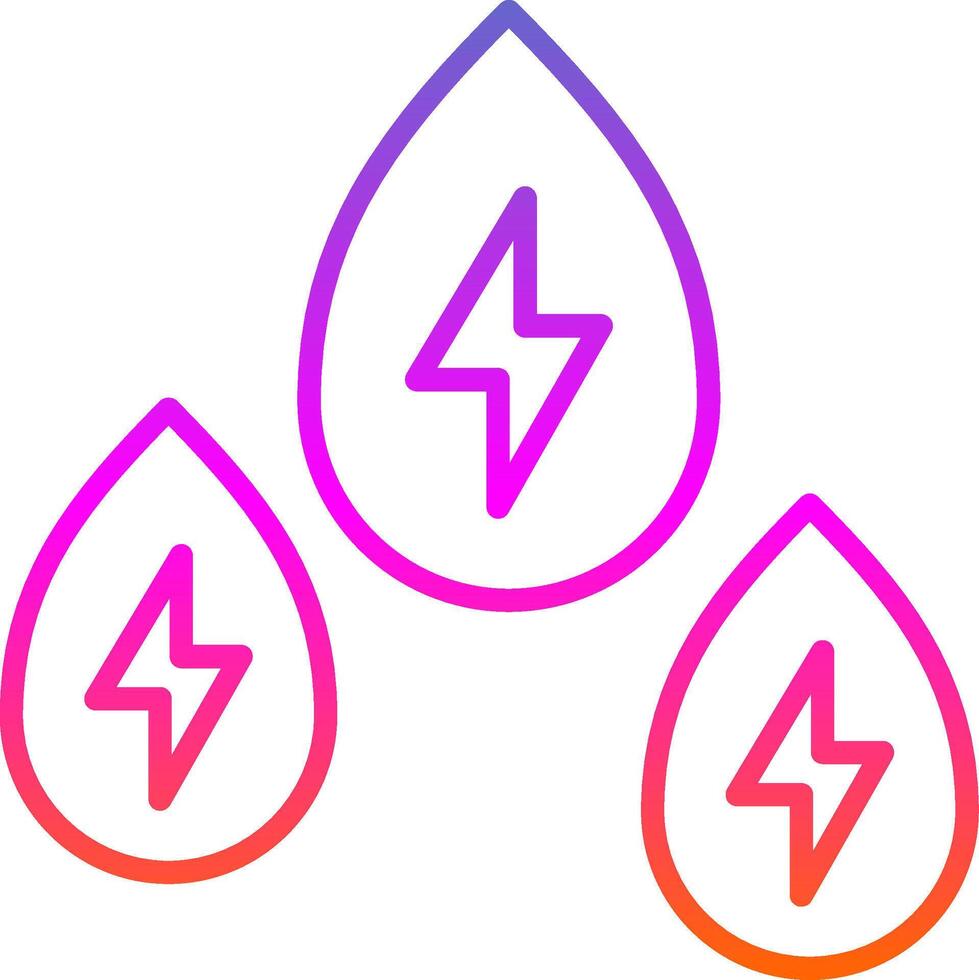 Hydro Power Line Gradient Icon Design vector