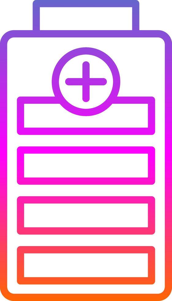 Battery Level Line Gradient Icon Design vector