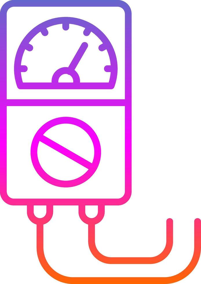 Voltage Indicator Line Gradient Icon Design vector