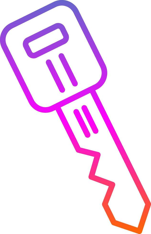 Car Key Line Gradient Icon Design vector