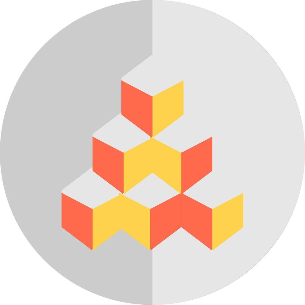 Blocks Flat Scale Icon Design vector