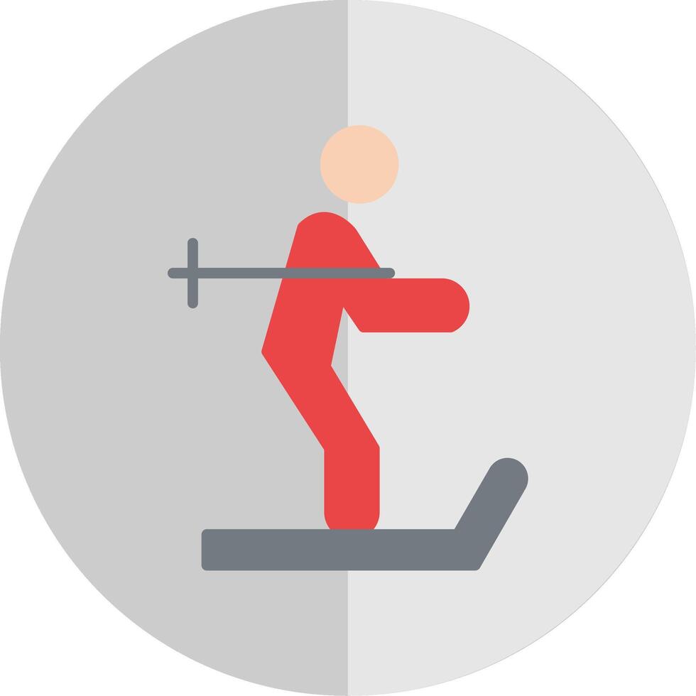Skiing Flat Scale Icon Design vector