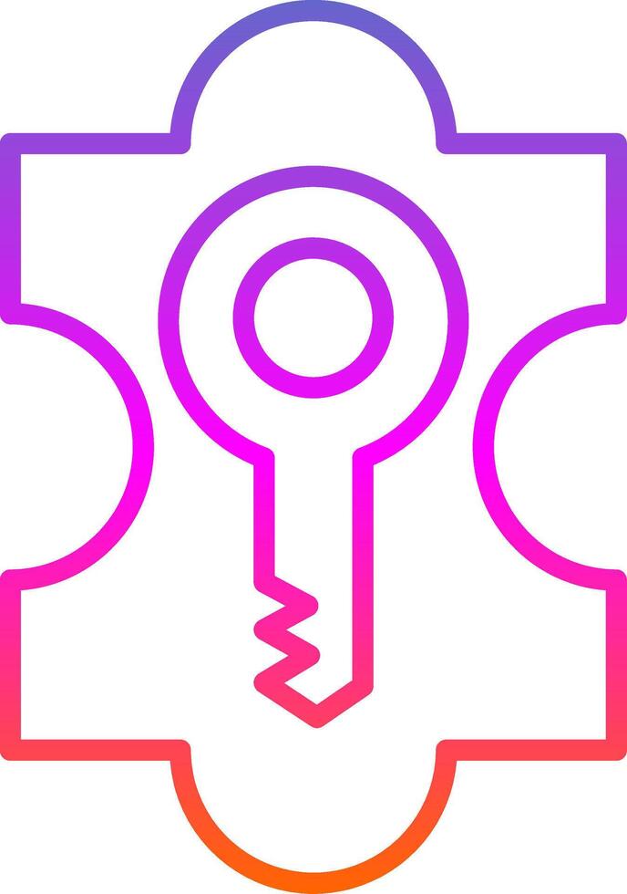 Puzzle Line Gradient Icon Design vector