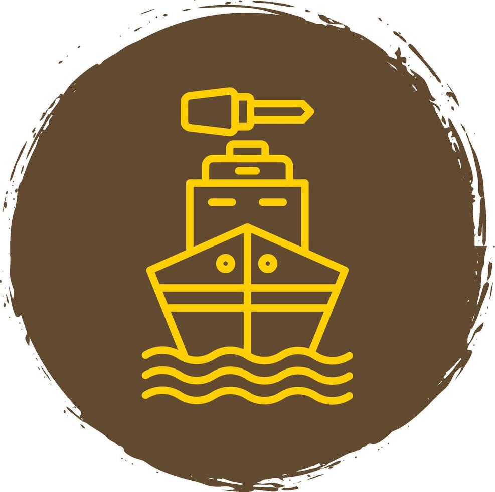Boat Line Gradient Icon Design vector