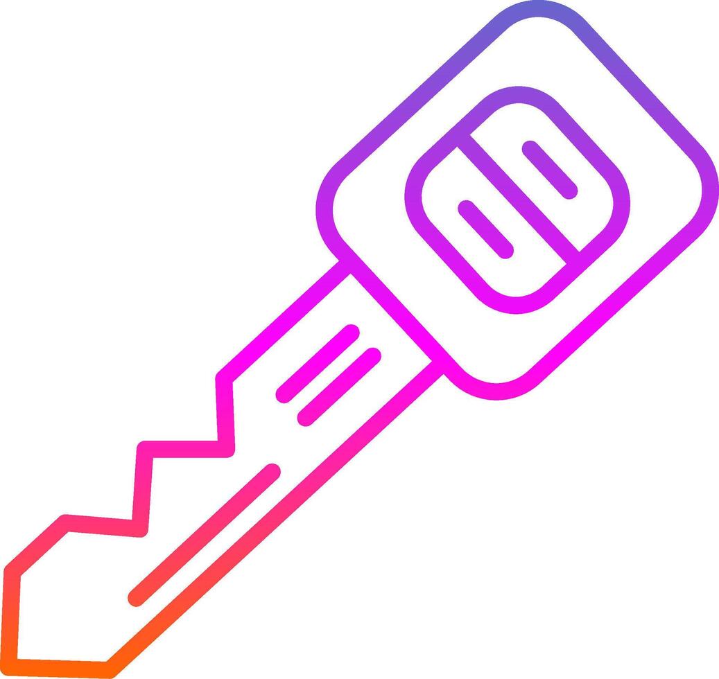 Car Key Line Gradient Icon Design vector