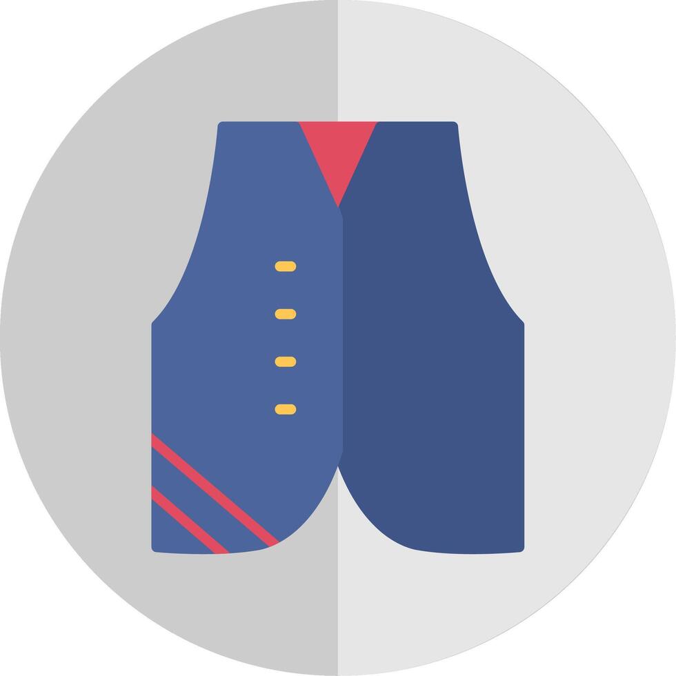 Waistcoat Flat Scale Icon Design vector