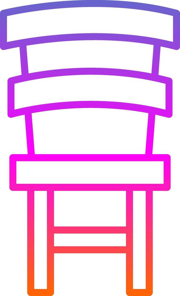 comida silla línea degradado icono diseño vector