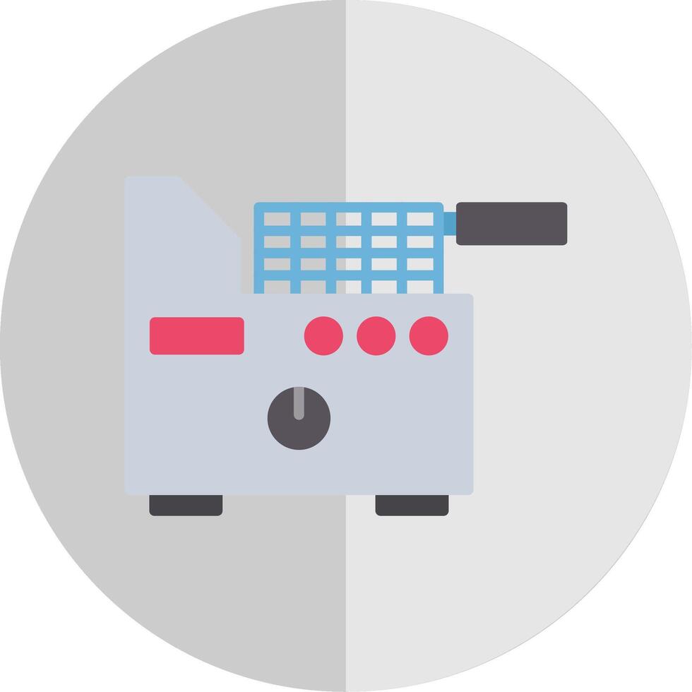 Electric Fryer Flat Scale Icon Design vector