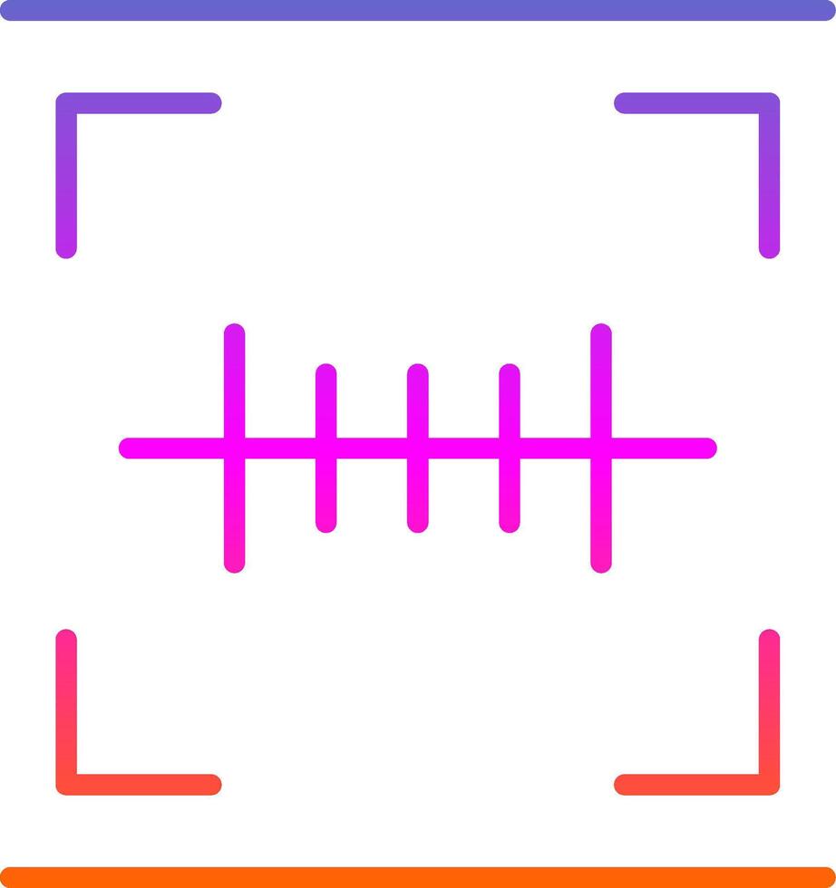 Barcode Scan Line Gradient Icon Design vector