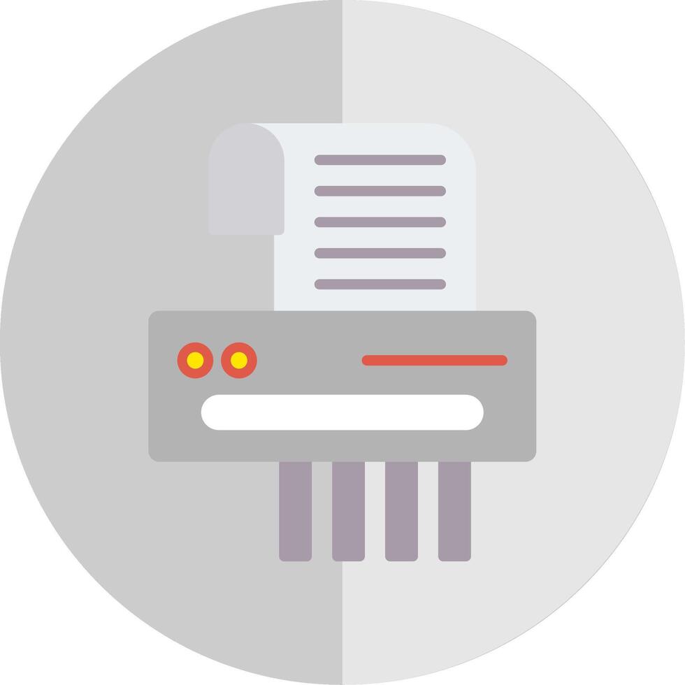 Shredder Flat Scale Icon Design vector