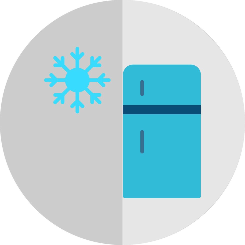 Refrigerator Flat Scale Icon Design vector