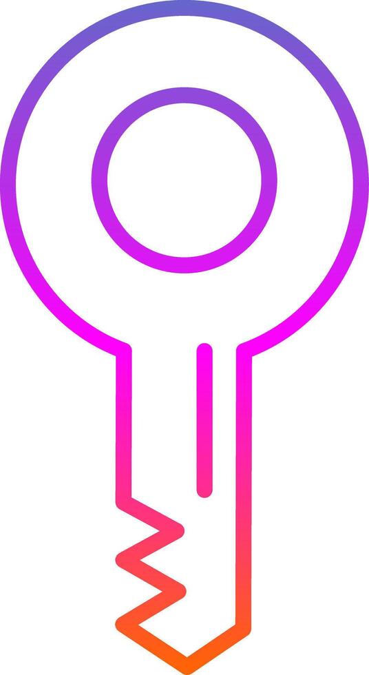 Key Line Gradient Icon Design vector