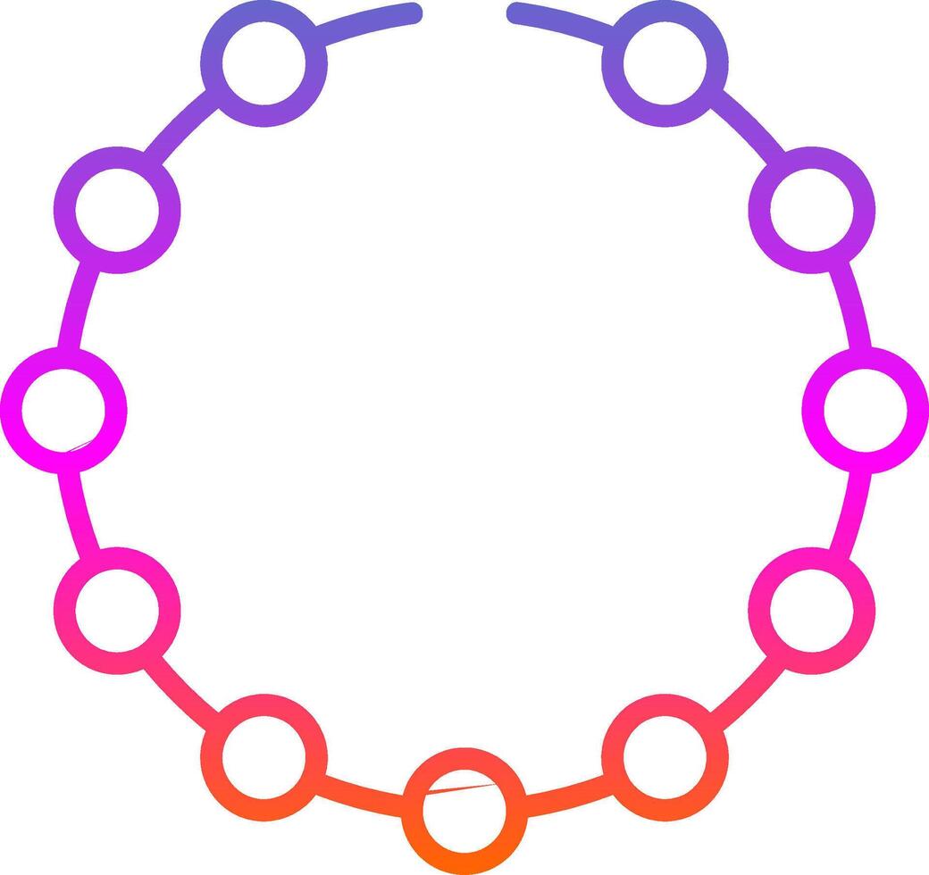 Bracelet Line Gradient Icon Design vector