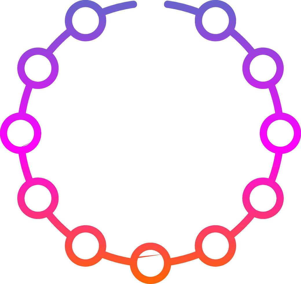 Bracelet Line Gradient Icon Design vector