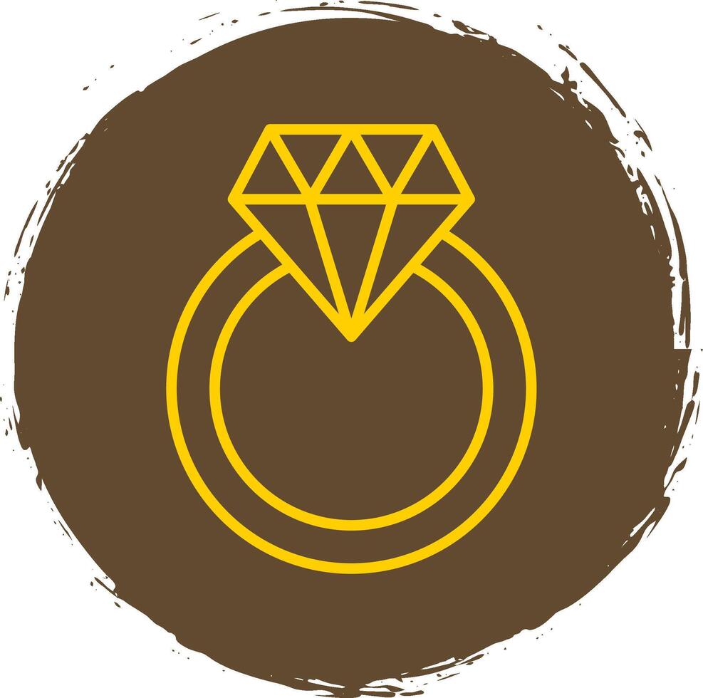 Diamond Ring Line Gradient Icon Design vector