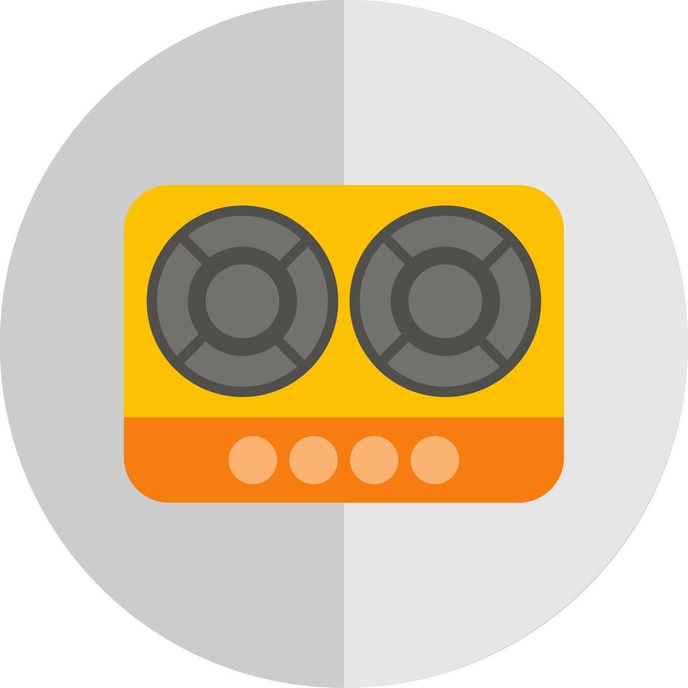 Hob Flat Scale Icon Design vector