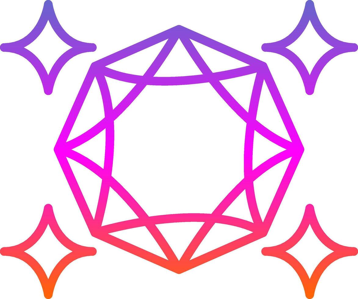 Sapphire Line Gradient Icon Design vector