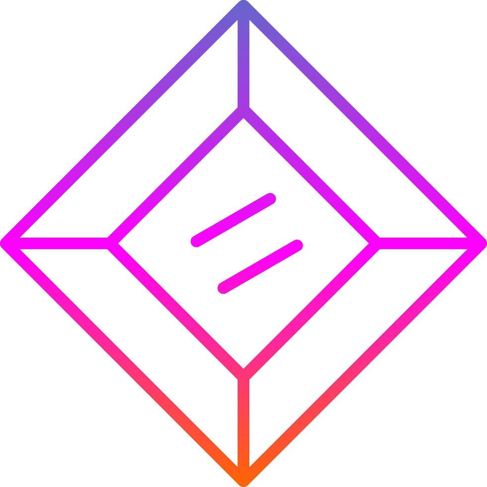Gem Line Gradient Icon Design vector