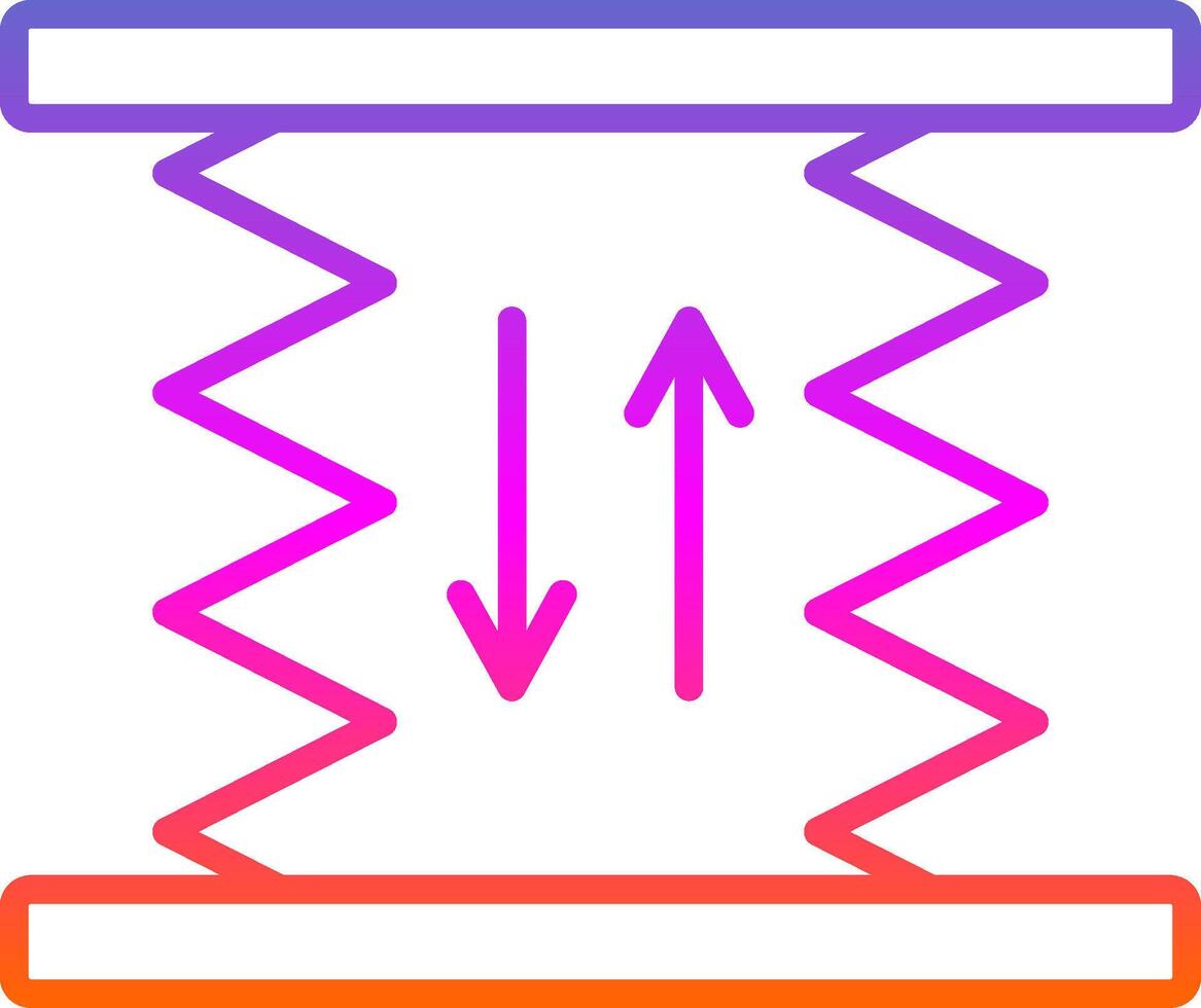 Car Lift Line Gradient Icon Design vector