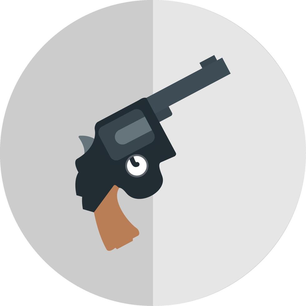 pistola plano escala icono diseño vector