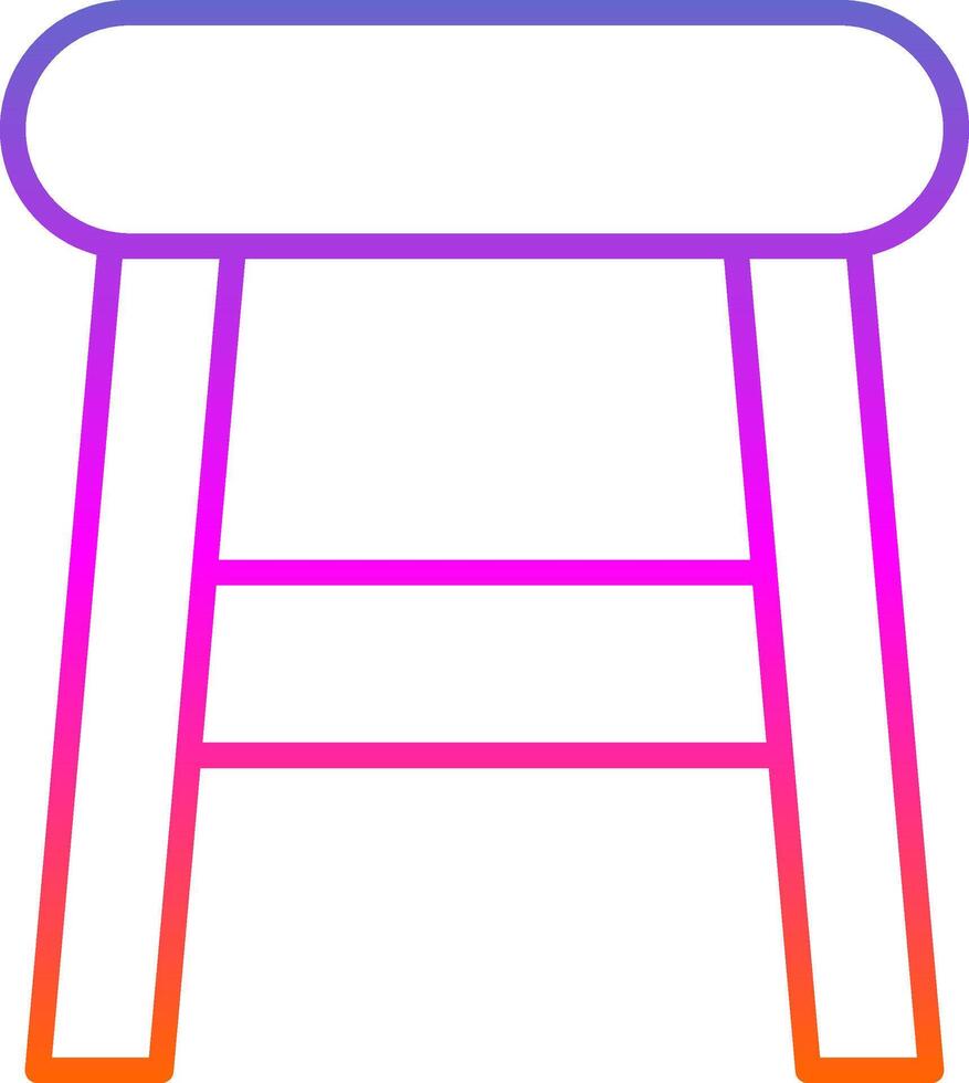 Stool Line Gradient Icon Design vector