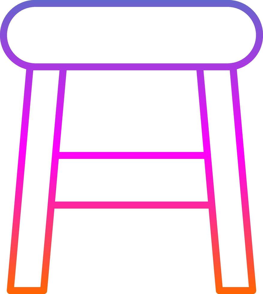 Stool Line Gradient Icon Design vector