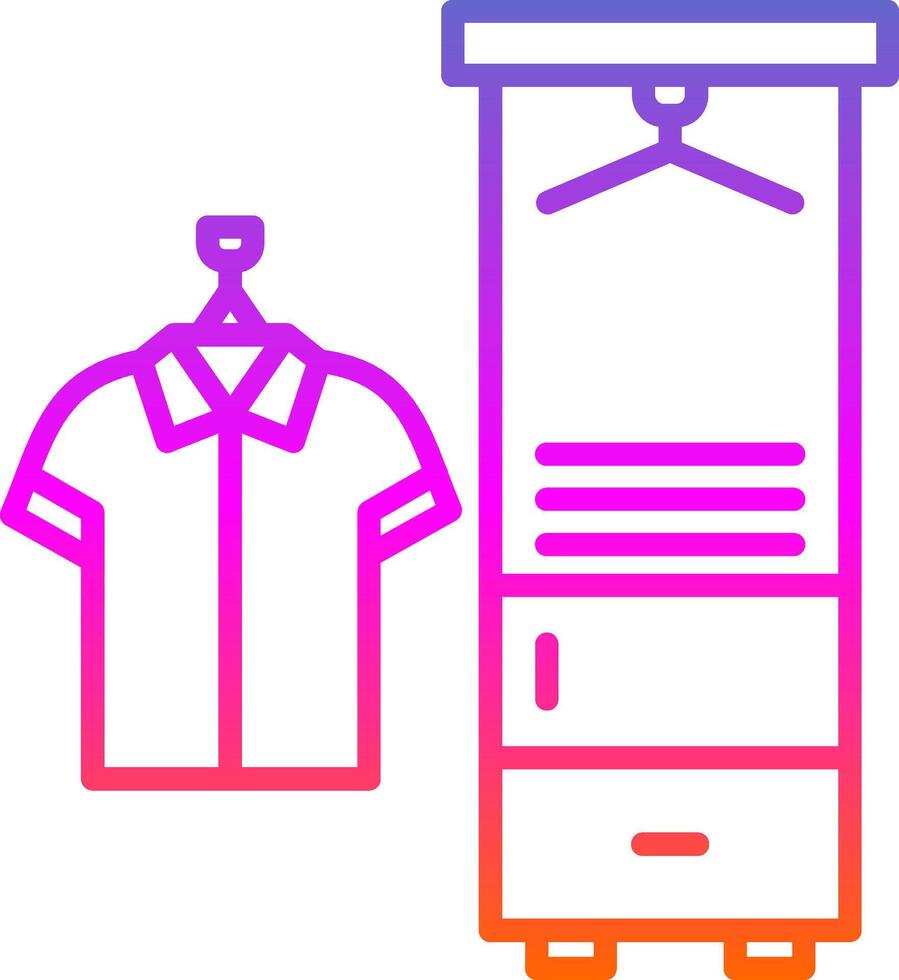 Coat Rack Line Gradient Icon Design vector