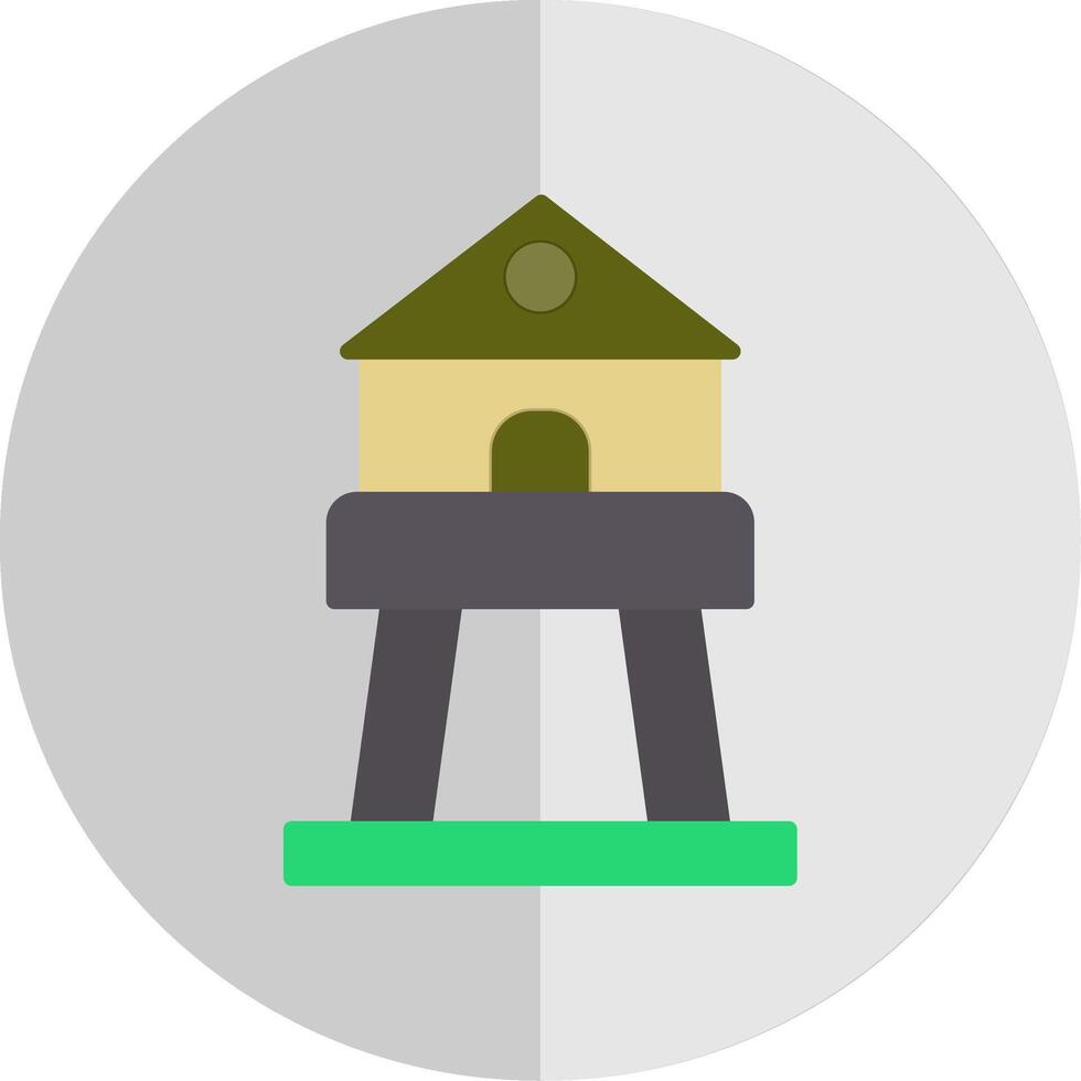 Tower Flat Scale Icon Design vector