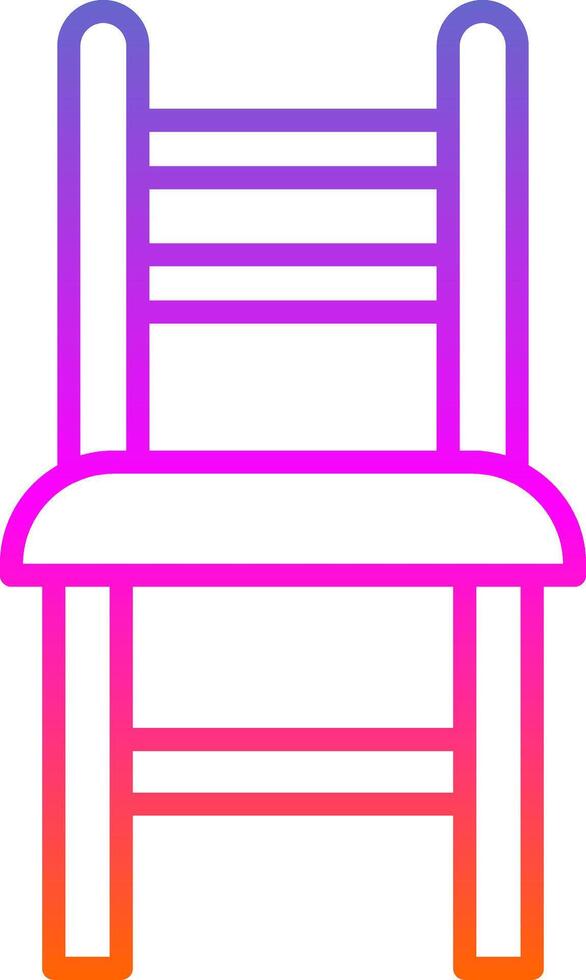 Dining Chair Line Gradient Icon Design vector